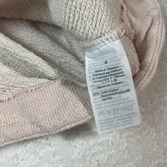 J. Crew blush pink cotton mock neck dolman sleeves crop sweatshirt S - Picture 8 of 10